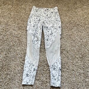 Athleta white print leggings, XXS